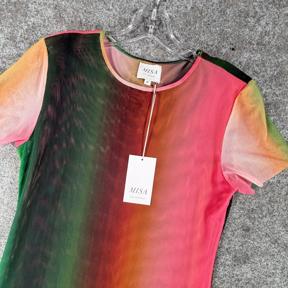 NWT Misa Los Angeles Vanessa Dress Womens M Cali Ombre Classic Fitted Pullover - Picture 4 of 16